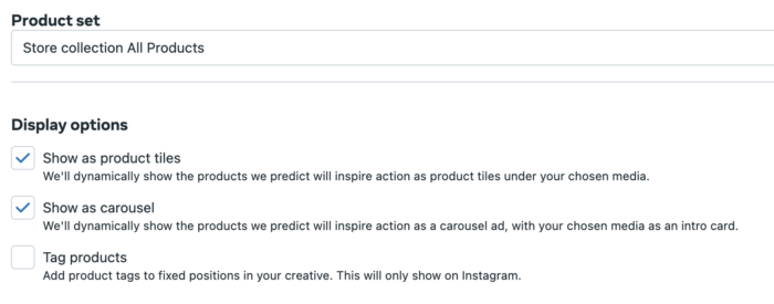 Display the product
